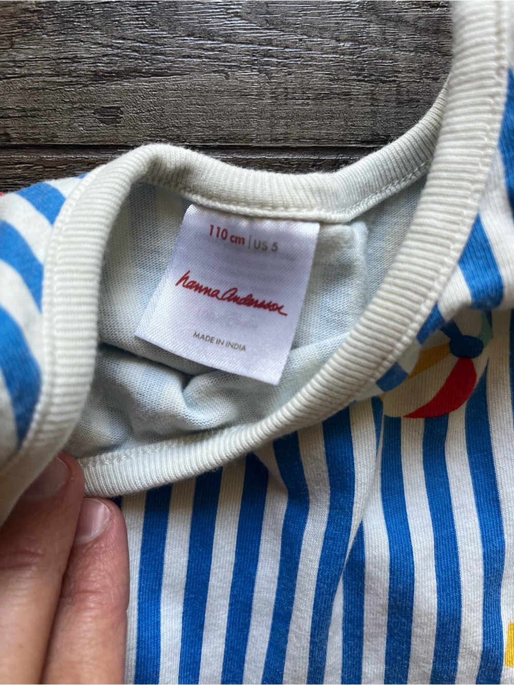 Hanna Andersson Blue & White Striped Beach Ball Dress - Picture 2 of 2